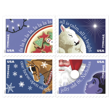 Christmas Carols Postage Stamps
