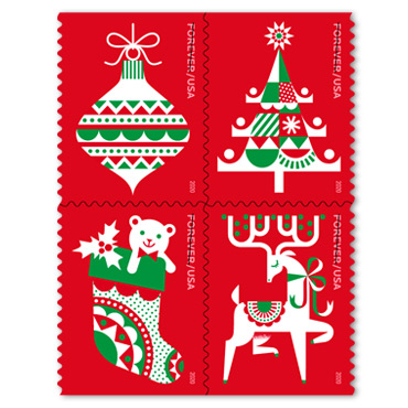 Holiday Delights Postage Stamps
